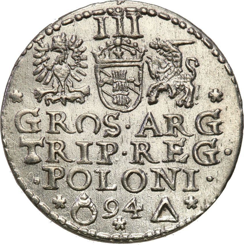 Zygmunt III Waza. Trojak (3 grosze) 1594, Malbork - NIENOTOWANY